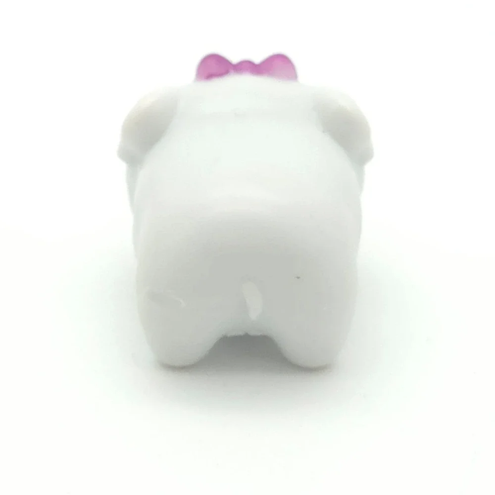 Shopkins Petkins Pig Mini Figure White Pink Purple Bow Kawaii Toy Collectible